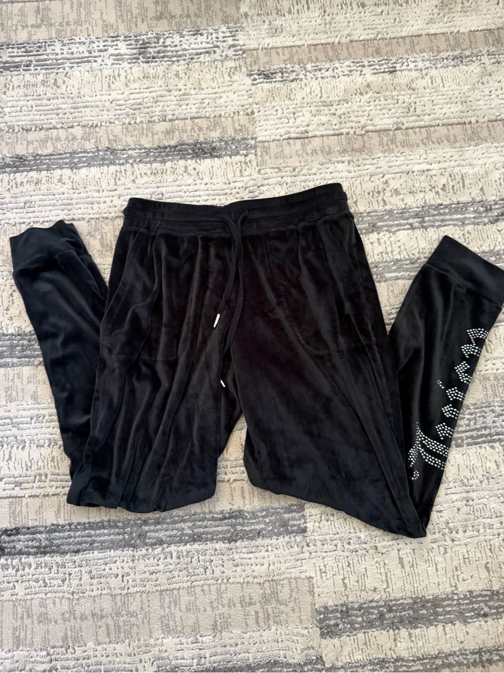 Juicy couture Velour Jogger Pants with Side Stud Detail